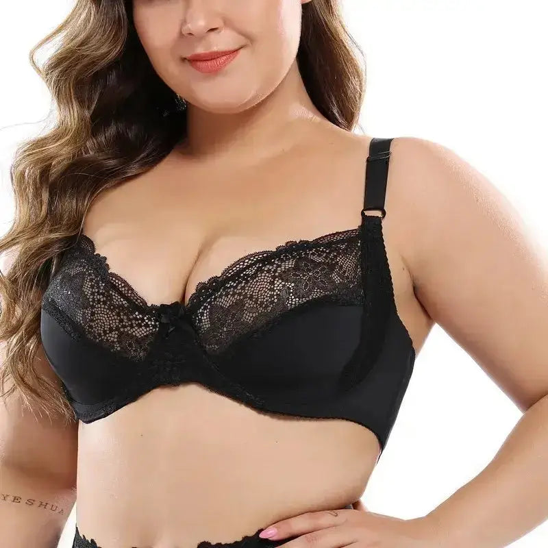 Beauwear Thin Cup Bras for Women Adjusted-straps Underwire Bra Sexy Underwear Lace Bralette Lingerie Top Plus Size