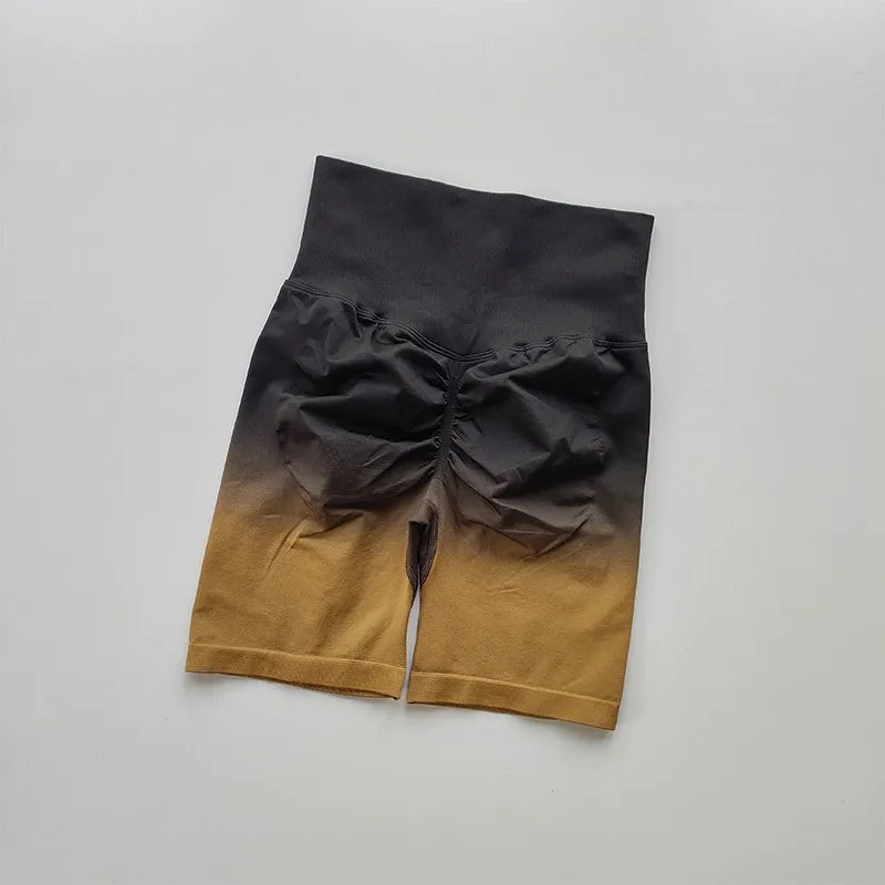 Ladies High Waist Running Yoga Shorts