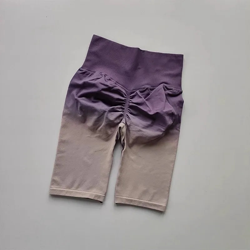 Ladies High Waist Running Yoga Shorts