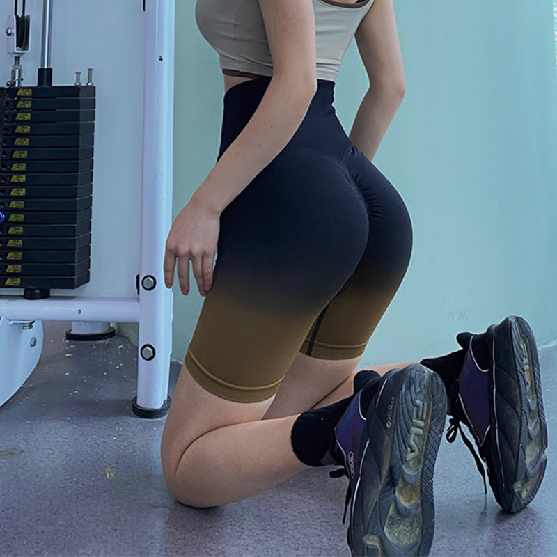 Ladies High Waist Running Yoga Shorts