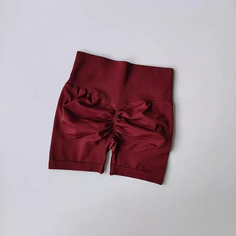 Colorful High-Waist Yoga Shorts Women