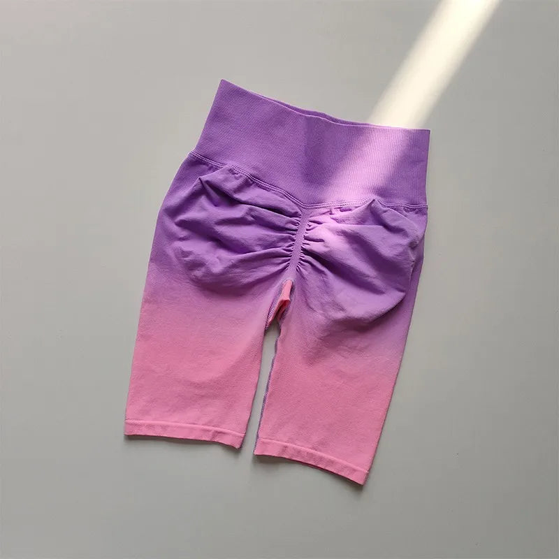 Ladies High Waist Running Yoga Shorts