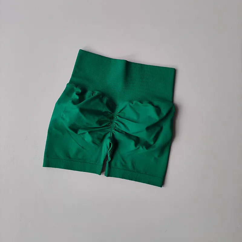 Colorful High-Waist Yoga Shorts Women