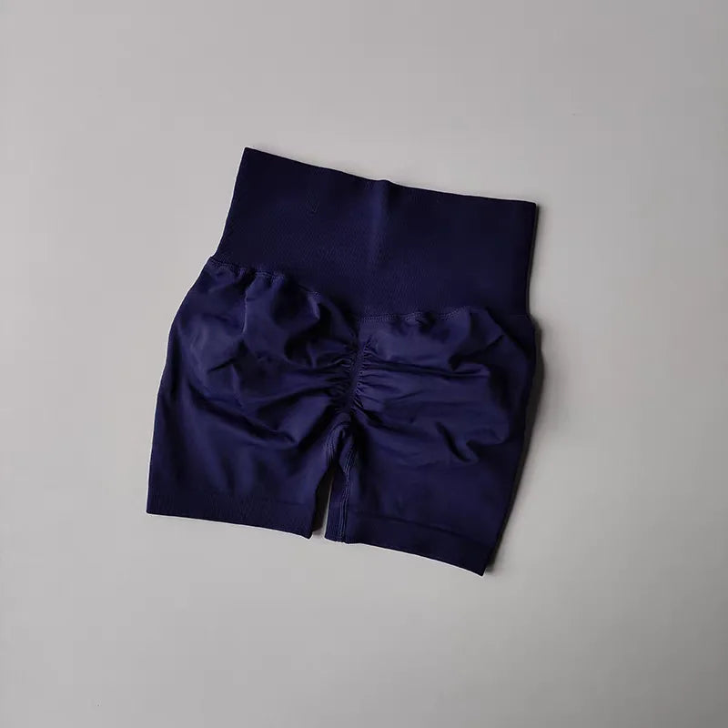 Colorful High-Waist Yoga Shorts Women