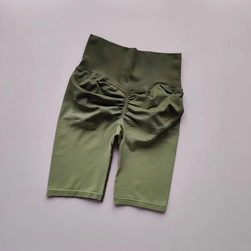 Ladies High Waist Running Yoga Shorts
