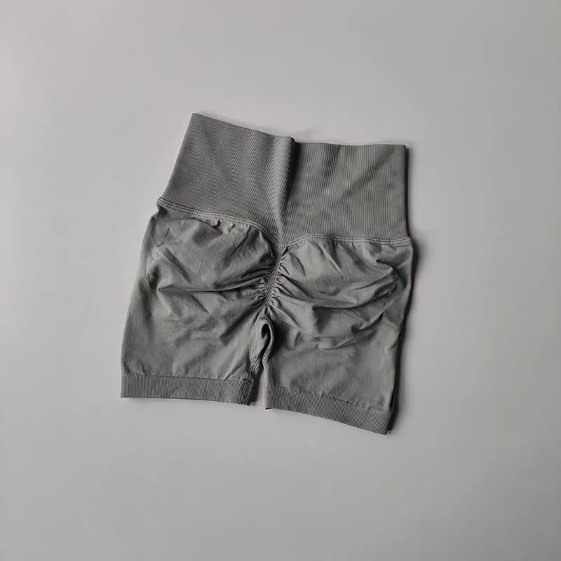 Colorful High-Waist Yoga Shorts Women