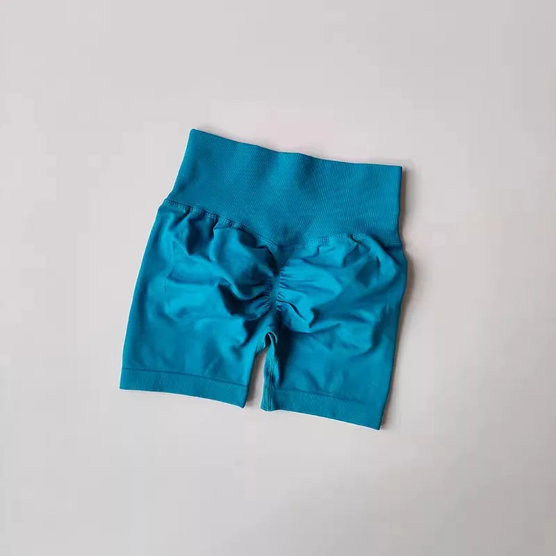 Colorful High-Waist Yoga Shorts Women