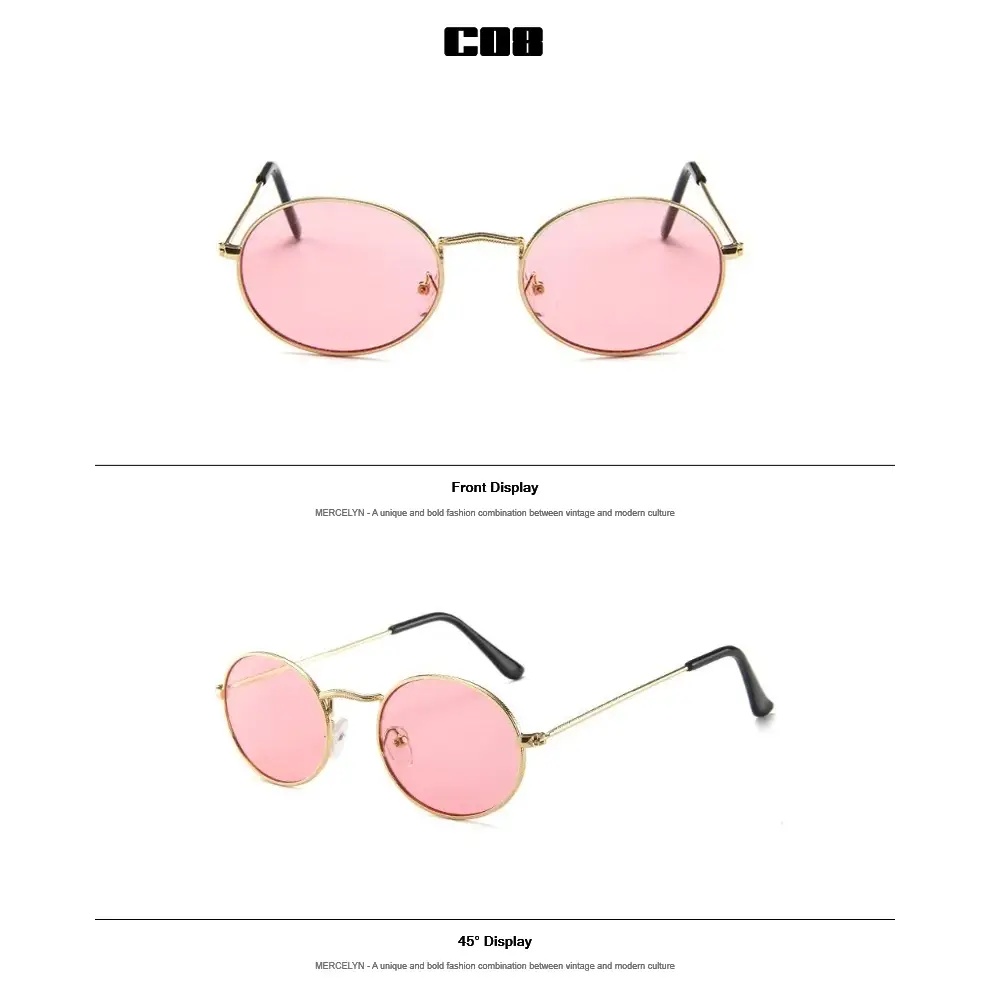 Luxury oval sunglasses women in pink with gold accents for a trendy summer look