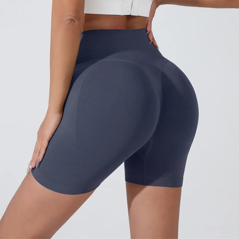 High-waisted push-up gym shorts for women in dark gray for optimal comfort and style during workouts