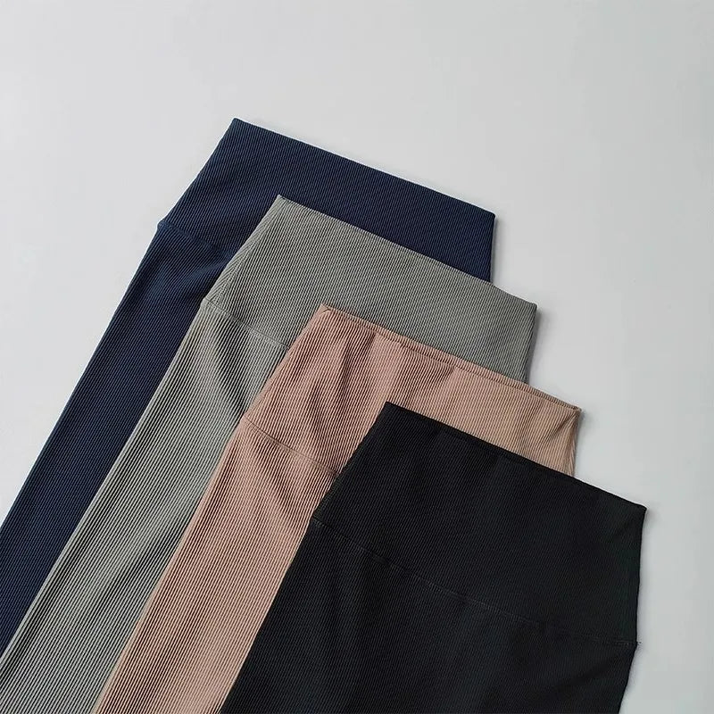Variety of ribbed cycling yoga gym shorts for women in four stylish colors